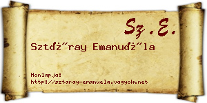 Sztáray Emanuéla névjegykártya